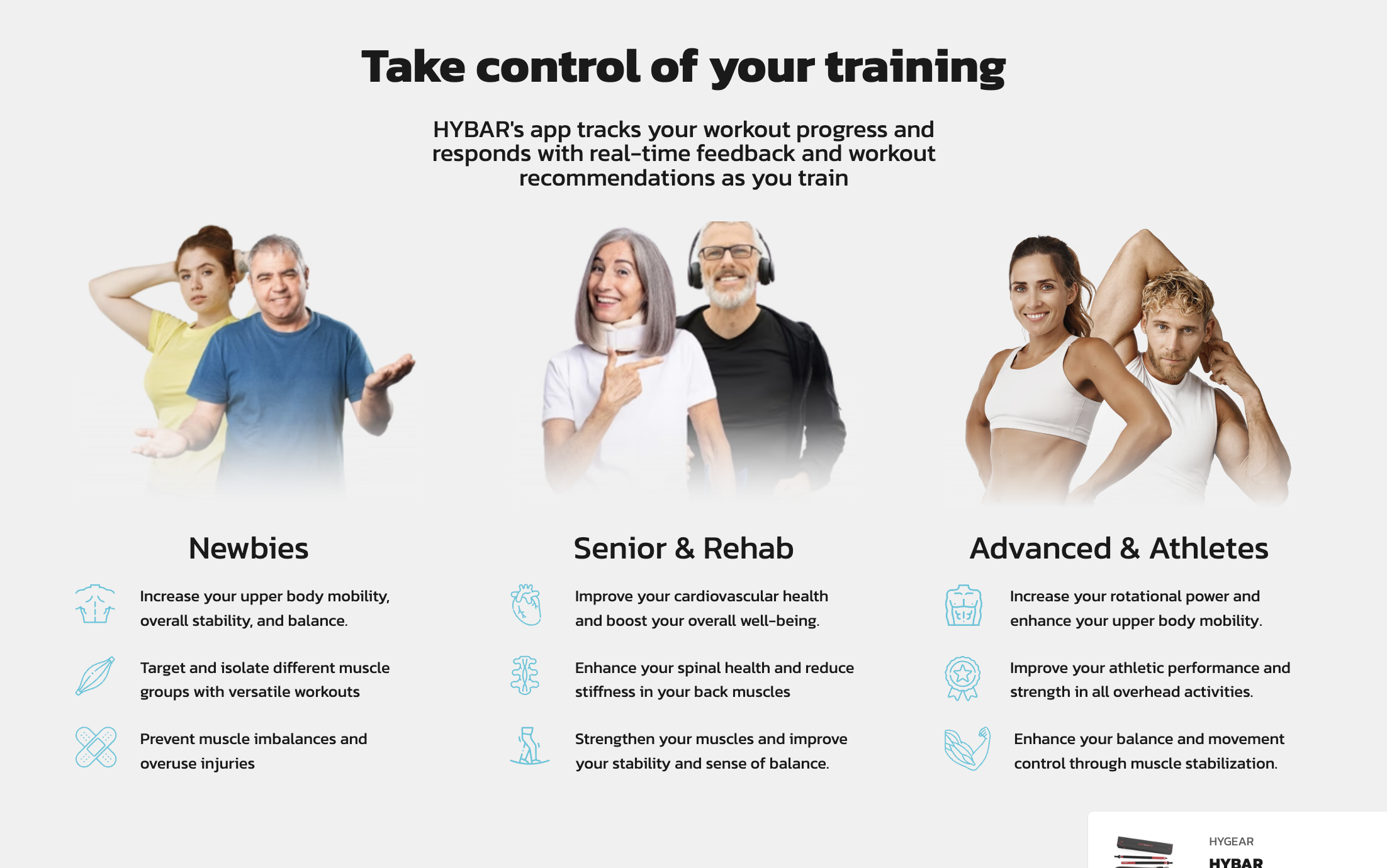 Hygearfit categories